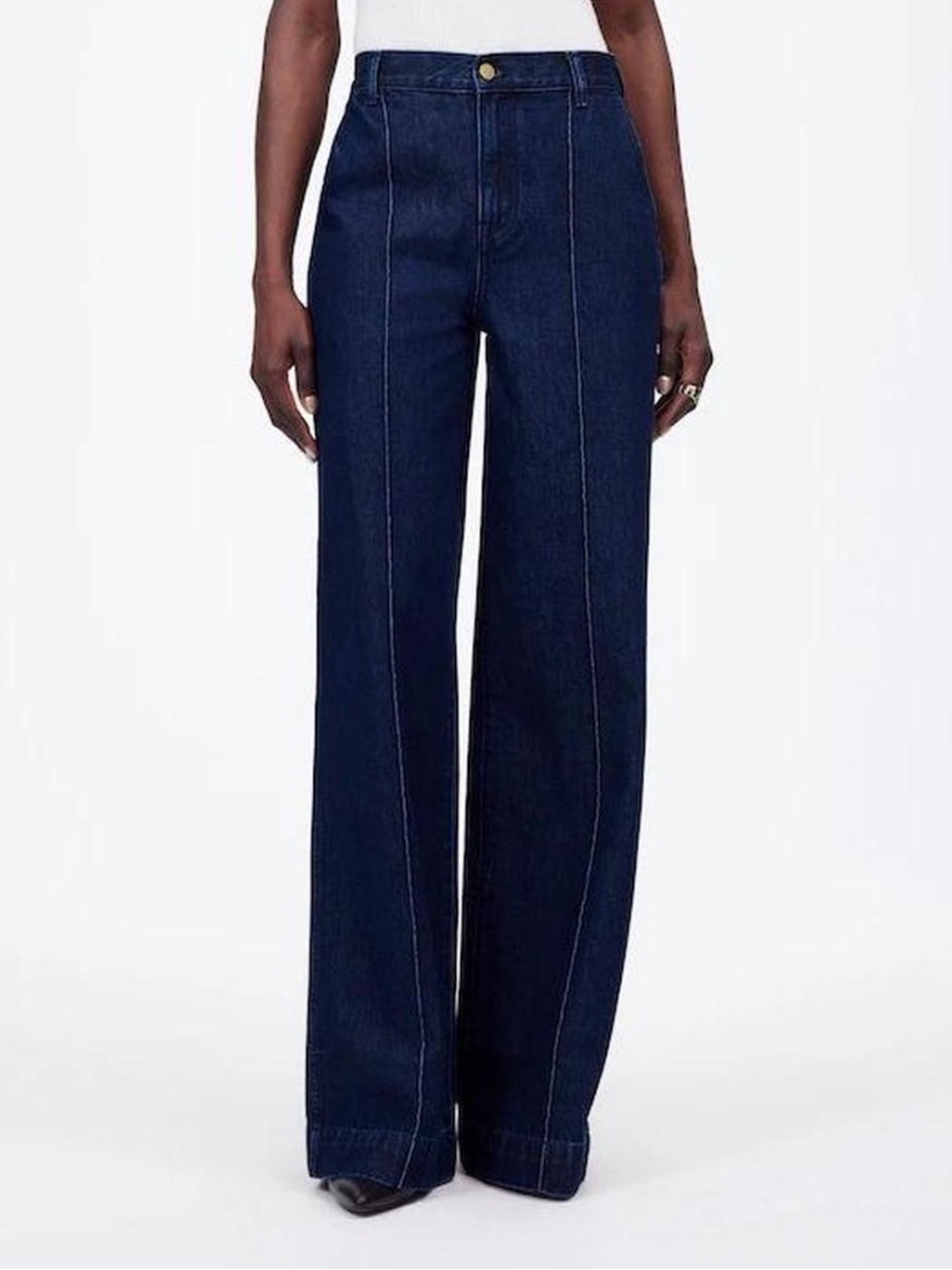 NEW Wide-Leg Dark Blue Madewell Jeans